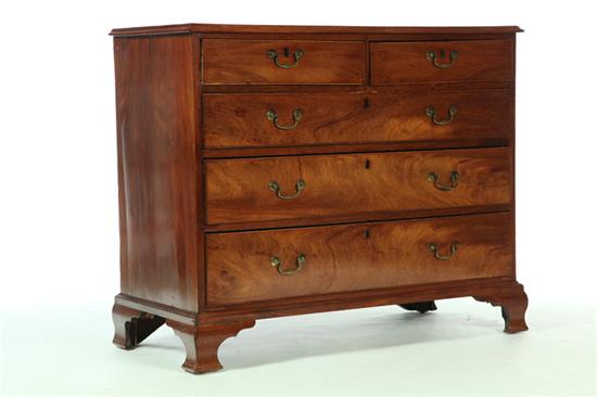 Appraisal: GEORGE III CHEST OF DRAWERS England - mahogany pine and