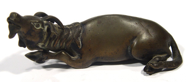 Appraisal: Oriental bronze yak incense burner cm in length