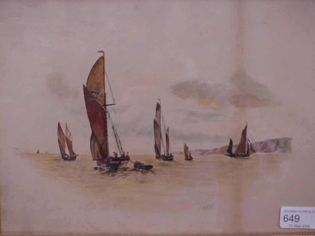 Appraisal: Early thC British School Subject Fishing scene distance coast line