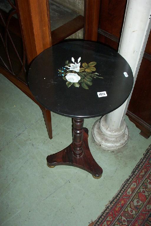 Appraisal: A th century occasional table the circular slate top with