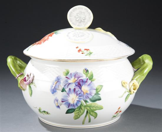 Appraisal: Two handled Herend porcelain tureen with lemon finial Early th