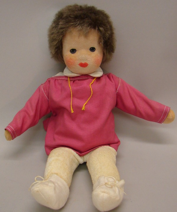 Appraisal: - Mummelchen baby doll Formed foamed-synthetic head covered with nicki