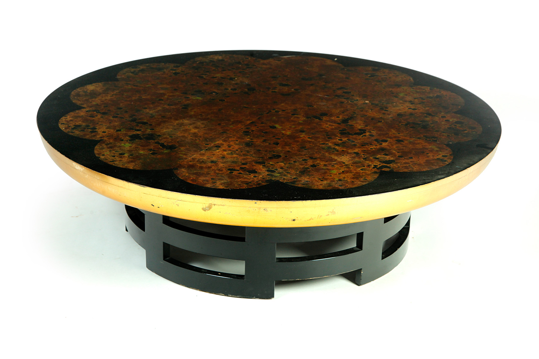 Appraisal: LOTUS COFFEE TABLE BY THEODORE MULLER AND ELIZABETH BARRINGER FOR