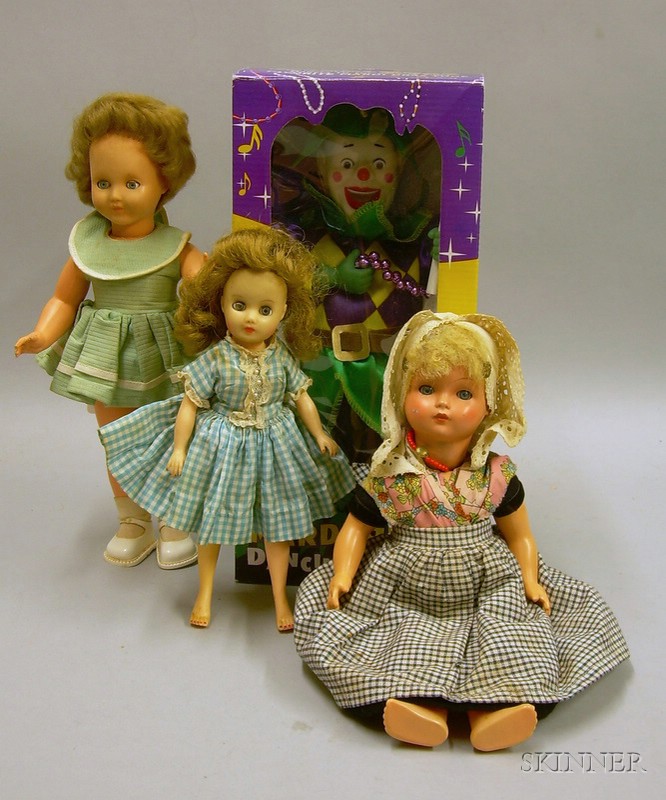 Appraisal: Four Modern Plastic Dolls th century two hard plastic with