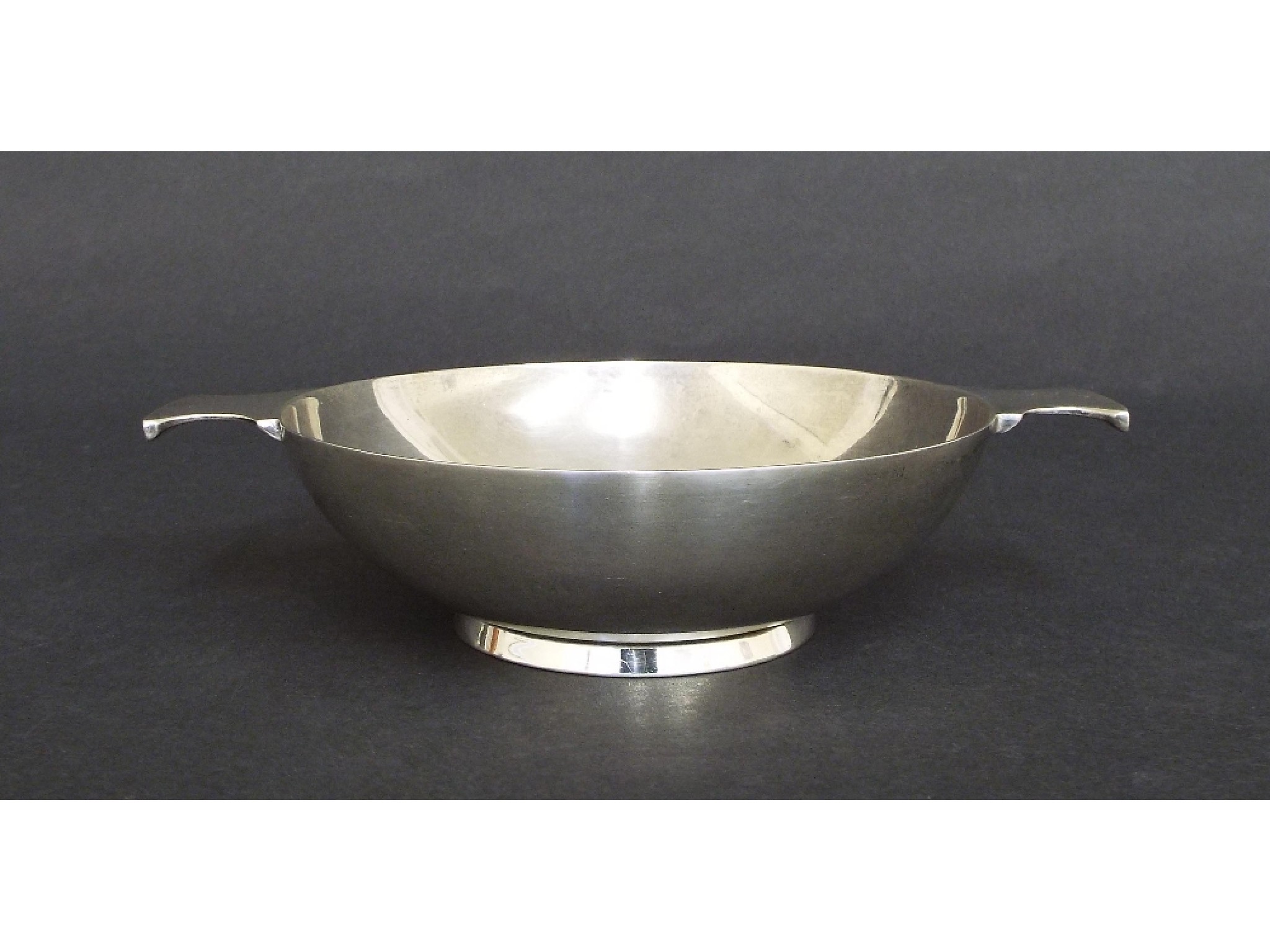 Appraisal: Elkington Co silver porringer Birmingham long oz approx