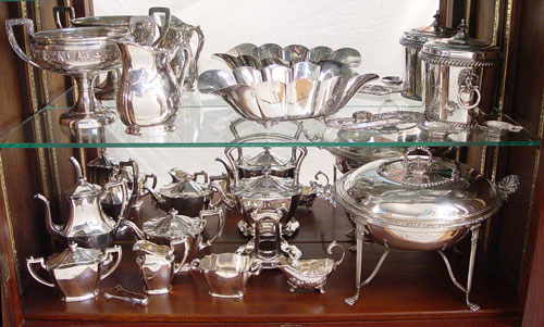 Appraisal: LARGE LOT OF ESTATE SILVERPLATE HOLLOWARE- READY TO CATER A