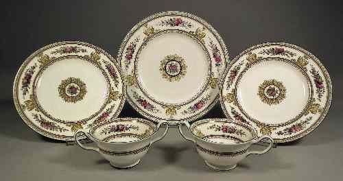 Appraisal: A Wedgwood bone china part dinner service with ''Colombia'' pattern