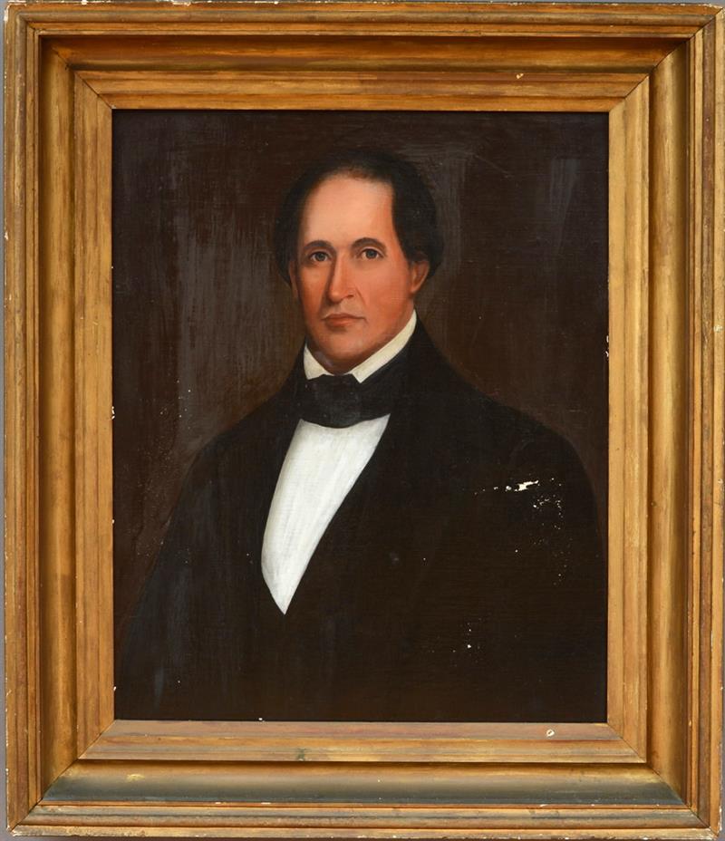 Appraisal: AMERICAN SCHOOL PORTRAIT OF A MAN Oil on canvas unsigned