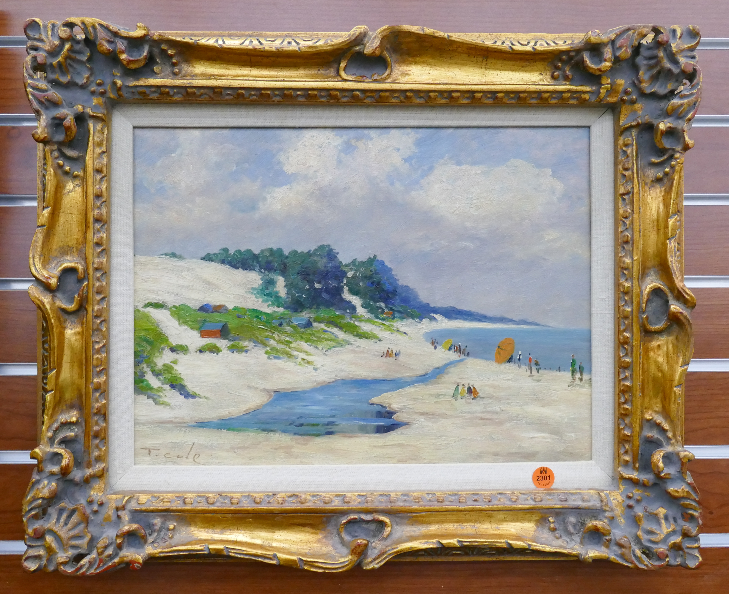 Appraisal: Thomas Casilaer Cole - New York Impressionist Beach Scene Oil