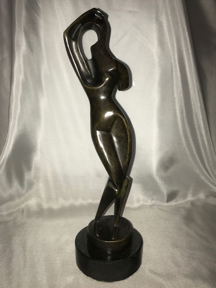 Appraisal: A Archipenko Ukrainian-- American Bronze Sculpture A Archipenko -- Ukrainian