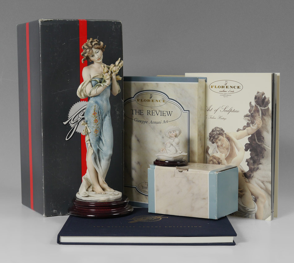 Appraisal: GIUSEPPE ARMANI FLORENCE SCULTURE d'ARTE COLLECTION To include figurine IRIS