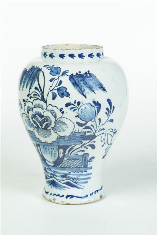 Appraisal: DELFT JAR Netherlands th century Good form with bold floral