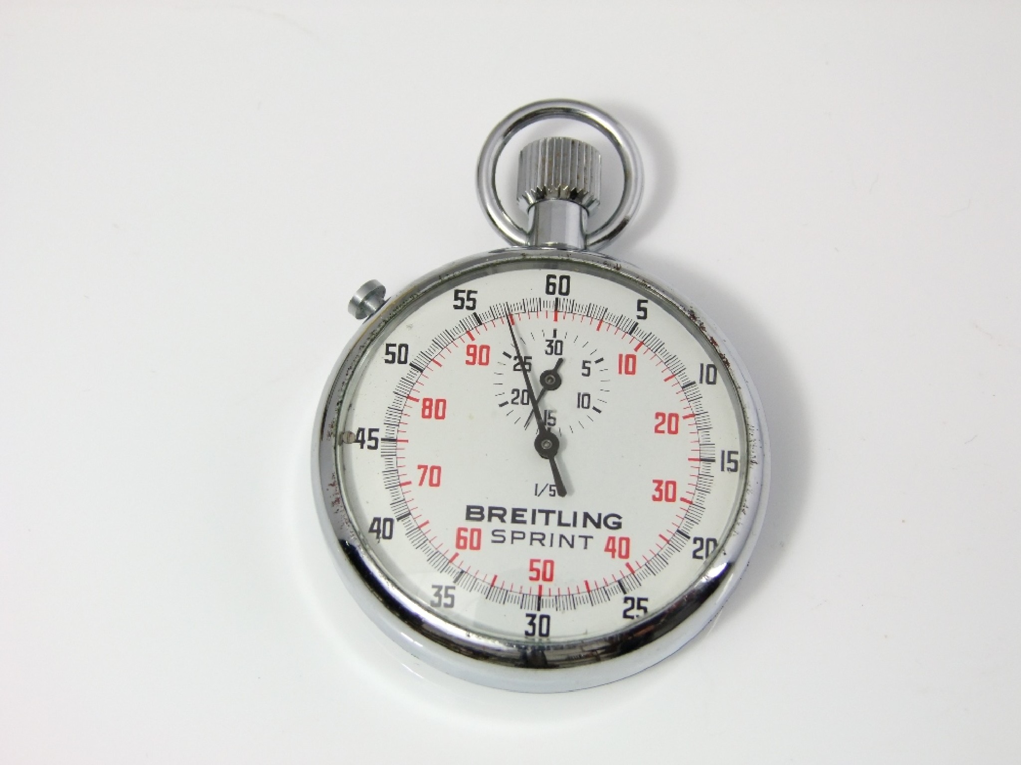 Appraisal: A Breitling Sprint stop watch with chrome casework and original