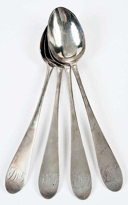 Appraisal: Four Maryland Coin Silver Serving Spoons American th century including