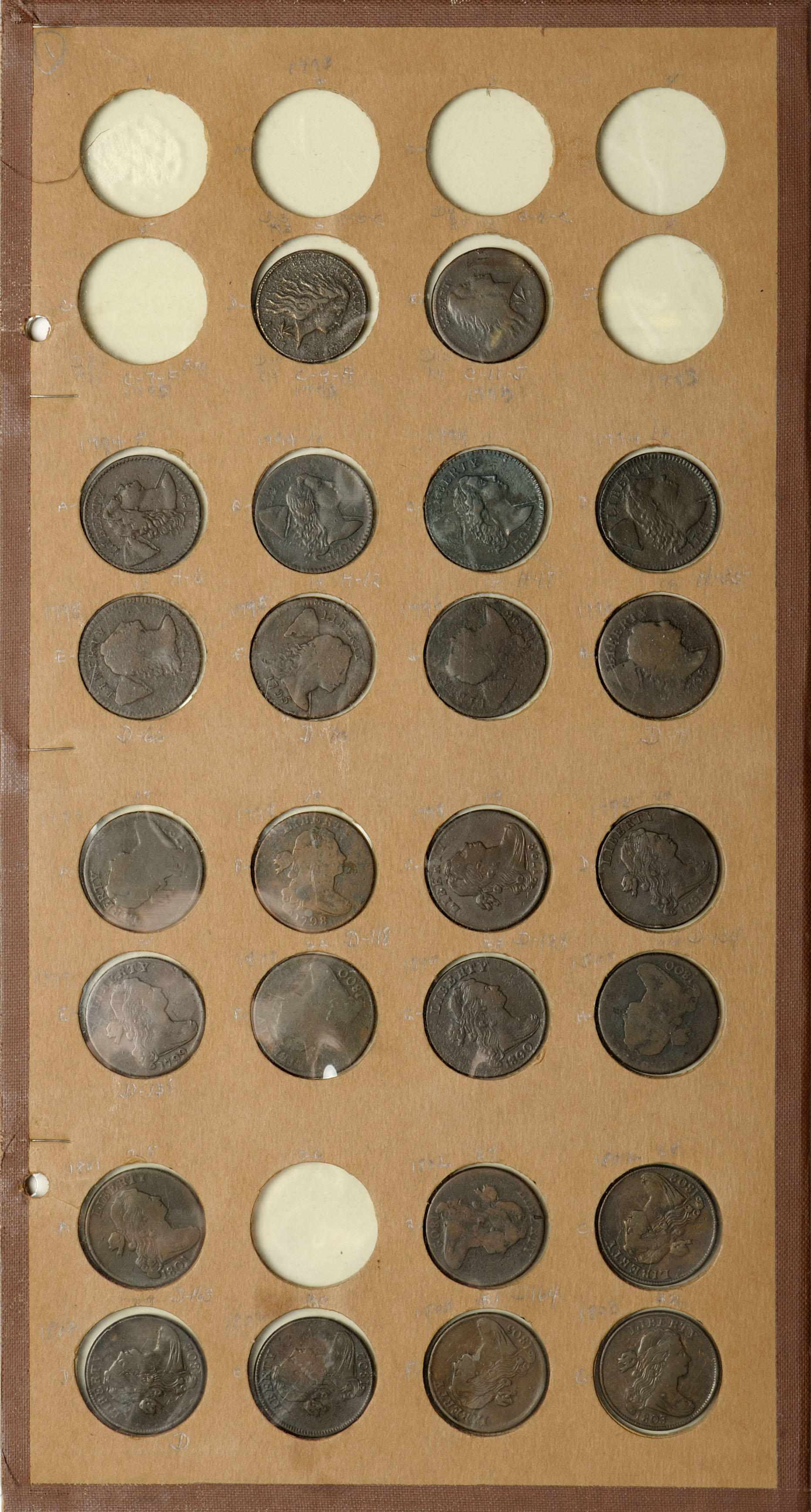 Appraisal: Early U S Large Cents - Included are various dated