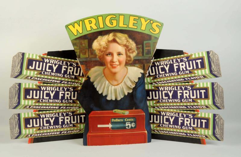 Appraisal: Wrigley's Gum Cardboard Store Display This great display advertises Juicy