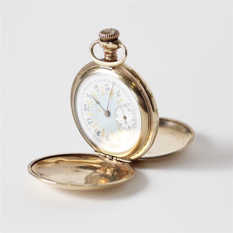 Appraisal: Elgin Hunter Case Gold Filled Ladies Pocket Watch with fancy