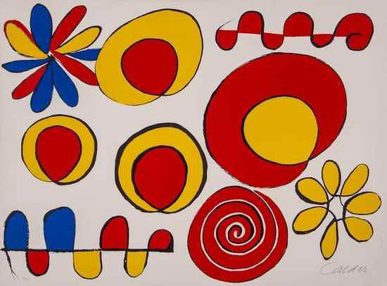 Appraisal: Alexander Calder - Hommage a Prats lithograph printed in colours