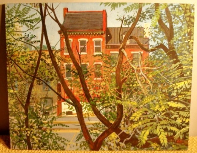 Appraisal: American - CHESTNUT HILL PA Acryllic on board Initialed x