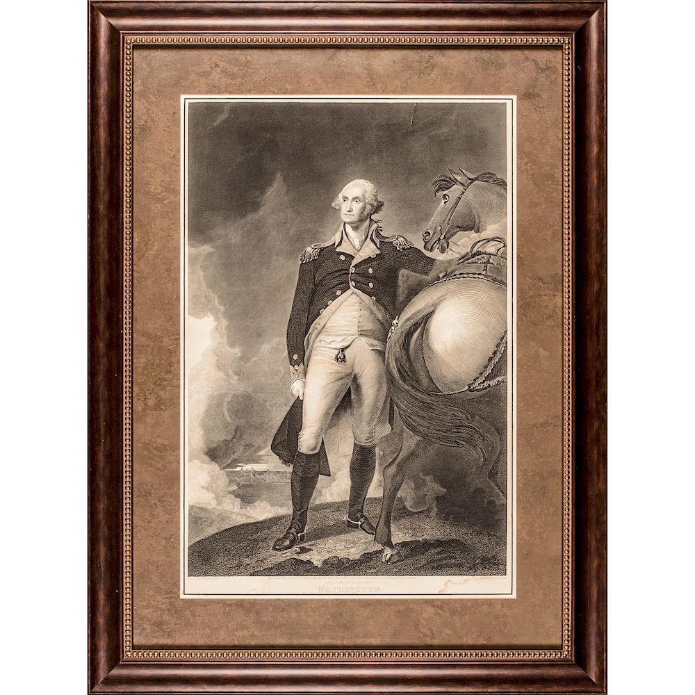 Appraisal: WASHINGTON Lansdowne Portrait After Gilbert Stuart Engraver T Kelly Framed