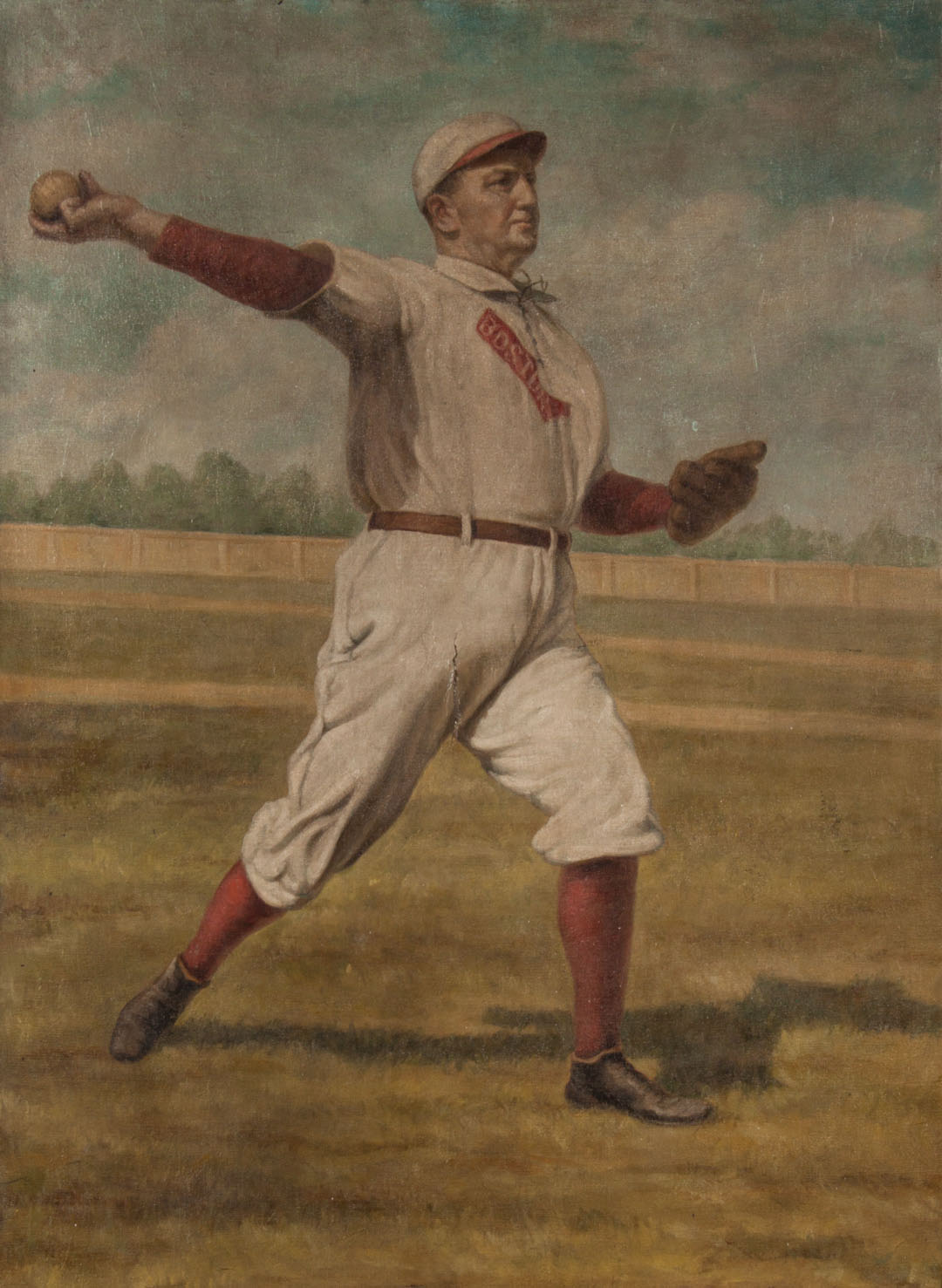 Appraisal: American School Portrait of Cy Young oil th century Oil