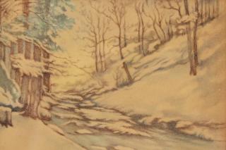 Appraisal: Signed th C American School Winter Landscape Signed th C