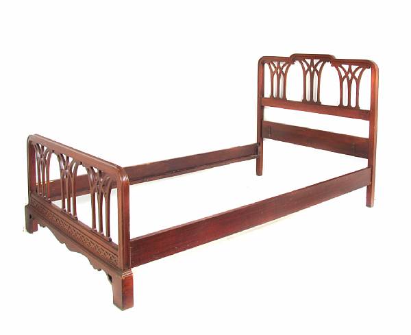 Appraisal: A pair of Chippendale style twin beds height in width