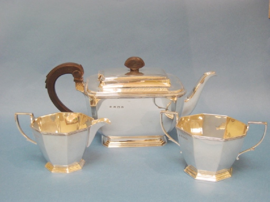 Appraisal: An Art Deco three piece Tea Service Birmingham