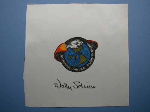 Appraisal: Apollo Beta Emblem A -inch square white beta cloth with