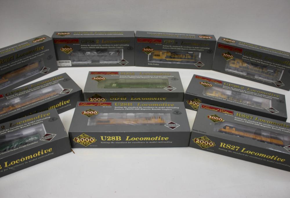 Appraisal: TEN PROTO LIMITED EDITION SERIES HO GAUGE MODEL TRAIN ENGINES