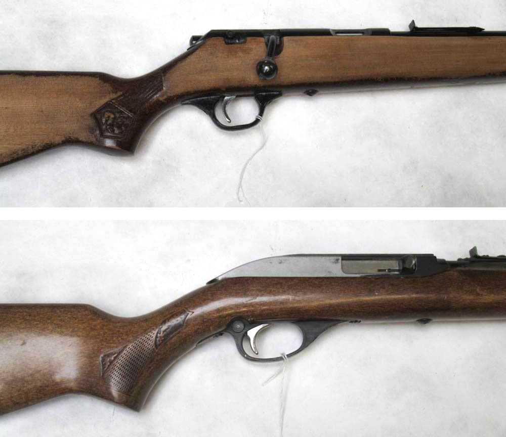 Appraisal: TWO MARLIN GLENFIELD RIFLES model single shot bolt action serial