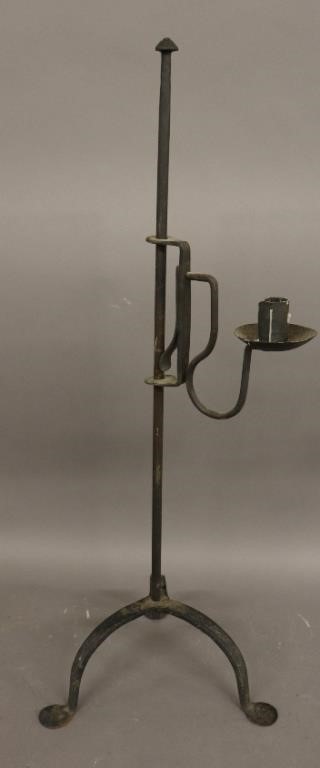 Appraisal: Wrought iron lighting device h