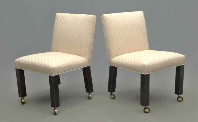 Appraisal: Pair Paul Evans for Directional occasional chairs '' Seat Ht