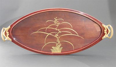 Appraisal: A Continental Secessionist tray painted in the manner of Dagobert