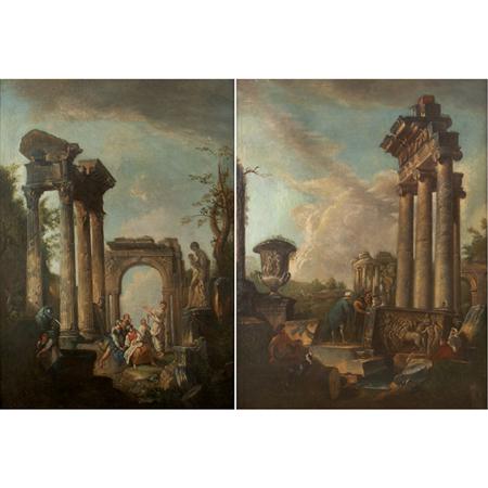 Appraisal: Italian School th Century Capriccios Two Estimate -