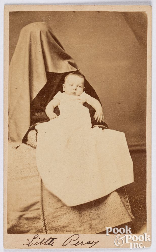 Appraisal: Ghost Mother CDV photograph Ghost Mother CDV photograph inscribed Little