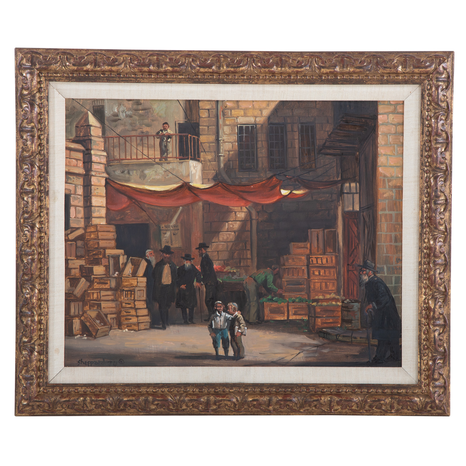 Appraisal: JOSEPH SHEPPARD VEGETABLE MARKET PLACE OIL American b Oil on