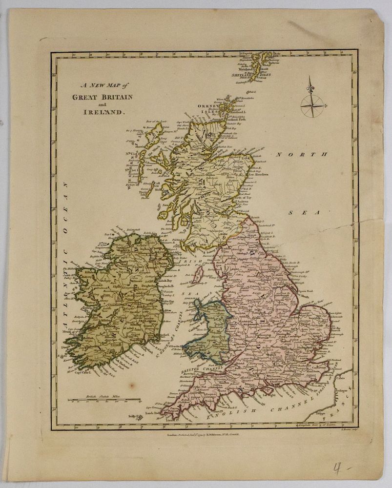 Appraisal: Grp Maps of the British Isles Group of maps of