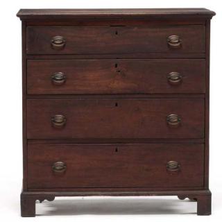 Appraisal: North Carolina Chippendale Chest of Drawers early th century walnut