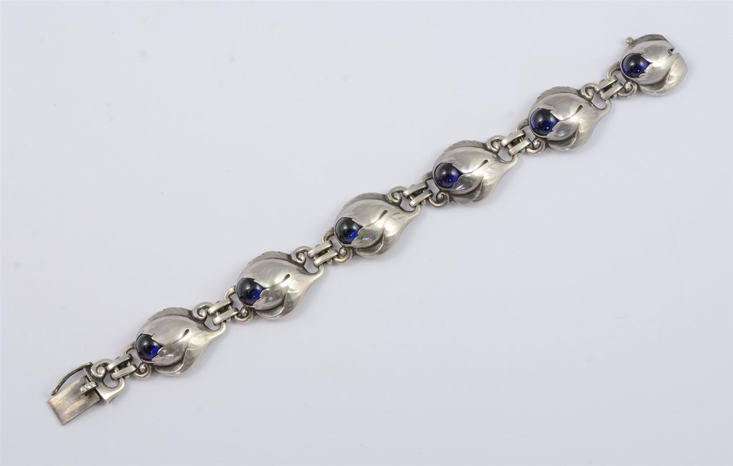 Appraisal: Evald Nielsen Handmade Sterling Silver and Labradorite Bracelet signed and