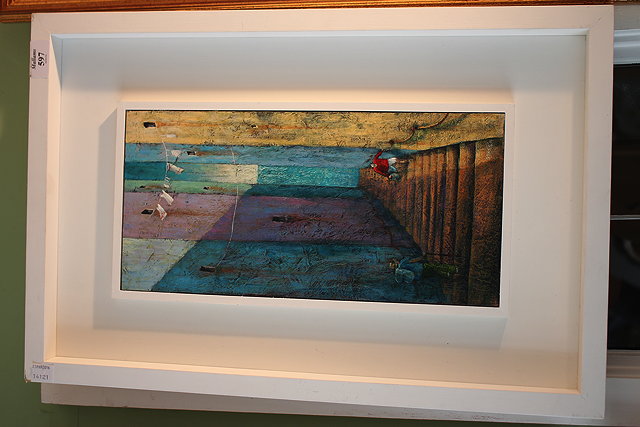 Appraisal: ADRIAN SYKES'Passageway' oils on board signed lower right and dated