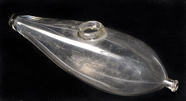 Appraisal: A TH CENTURY GLASS VESSEL FOR FEEDING INFANTS torpedo form