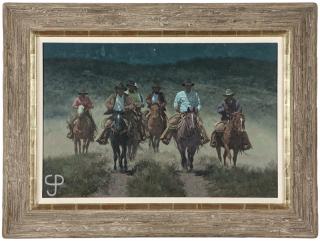 Appraisal: Bill Owen ''Horsemen of the Diamond A'' seven cowboys riding