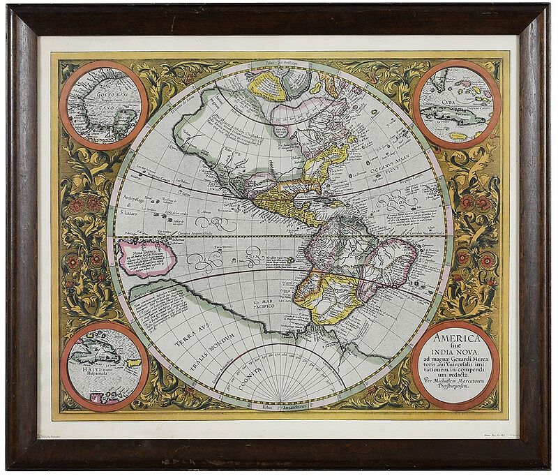 Appraisal: Penn Prints Map of America Mercator th century reprint after