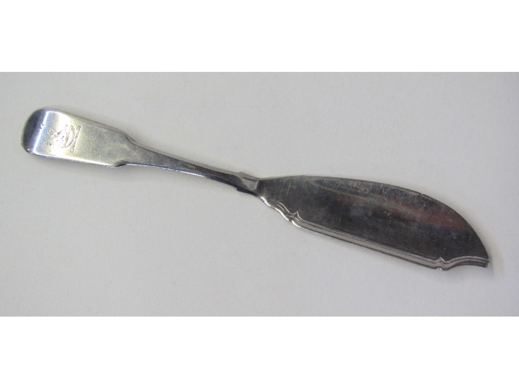 Appraisal: Antique Irish silver butter knife Dublin marks