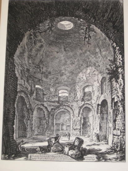 Appraisal: GIOVANNI B PIRANESI Vedutta interna del Tempio della Tosse Etching