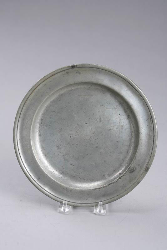 Appraisal: PEWTER PLATE Touch for Frederick Bassett New York City and