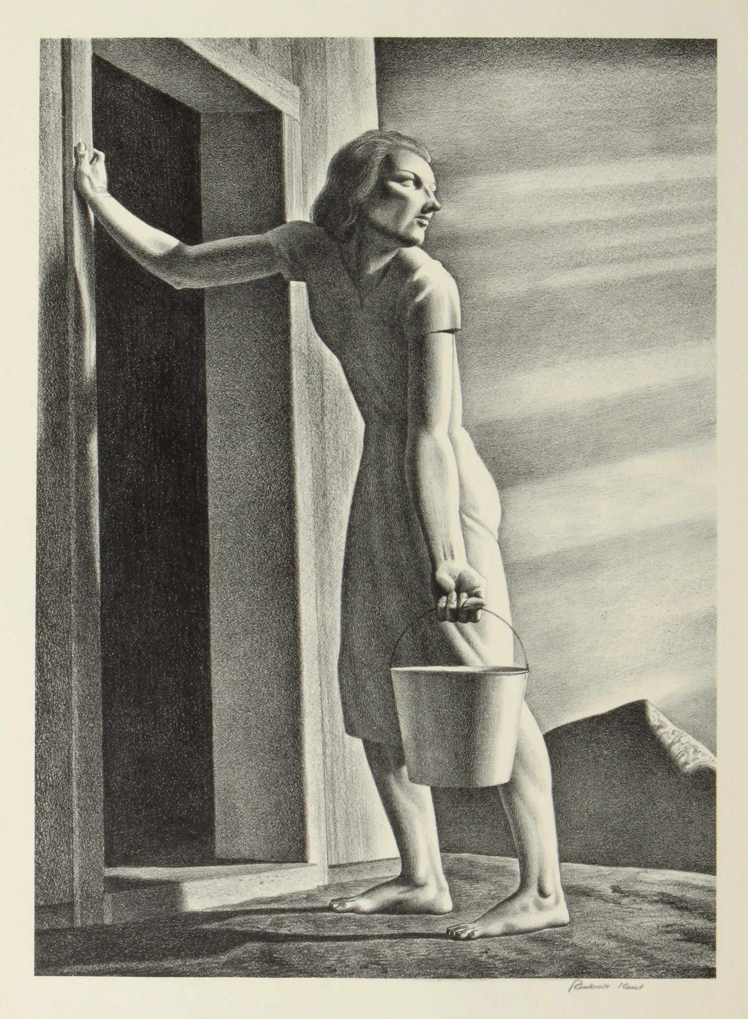 Appraisal: Rockwell Kent American - Good-Bye Day BJ Lithograph on wove