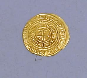 Appraisal: Gold copy dinar struck by the Kings of Jerusalem in