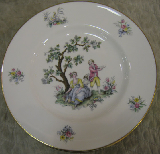 Appraisal: ROYAL WORCESTER BONE CHINA DINNER SERVICE Watteau pattern circa -